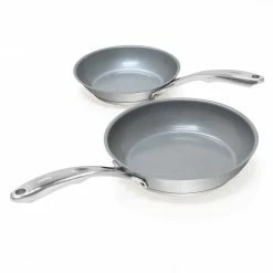 Chantal Set Of 2 Ceramic Coated Fry Pans | 8" & 10"