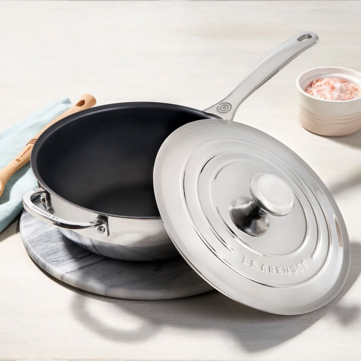 Le Creuset 3.5 Qt. Nonstick Saucier Pan | Stainless Steel Le Creuset 3.5 Qt. Nonstick Saucier Pan | Stainless Steel -STAUB Shop ssp6300 24 3