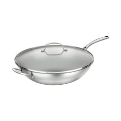 Cuisinart Forever Stainless Nonstick Stir Fry Pan With Helper Handle & Cover | 14"