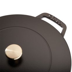 Staub 3.75 Qt. Essential French Oven | Matte Black -STAUB Shop staub cast iron 4 qt essential f 5 3