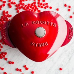 Staub 1.75 Qt. Heart Cocotte/Dutch Oven | Cherry Red -STAUB Shop staub heart cocottes 1