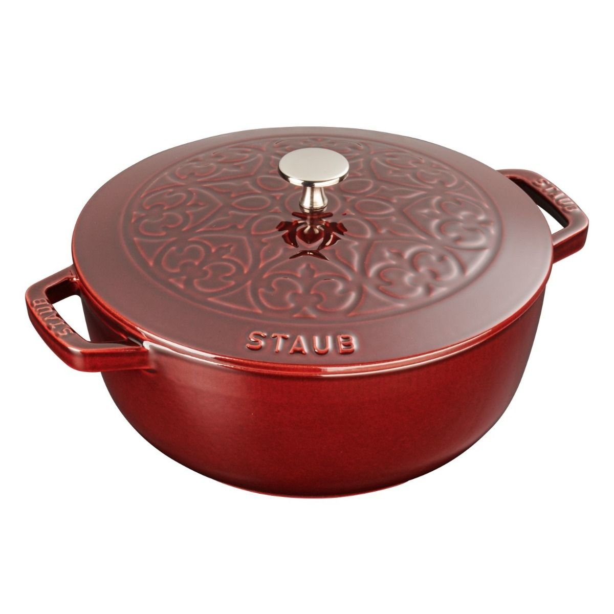Staub 3.75 Qt Essential French Oven with Lilly Lid | Grenadine Staub 3.75 Qt Essential French Oven With Lilly Lid | Grenadine -STAUB Shop staub lille grenadine 11212487 1