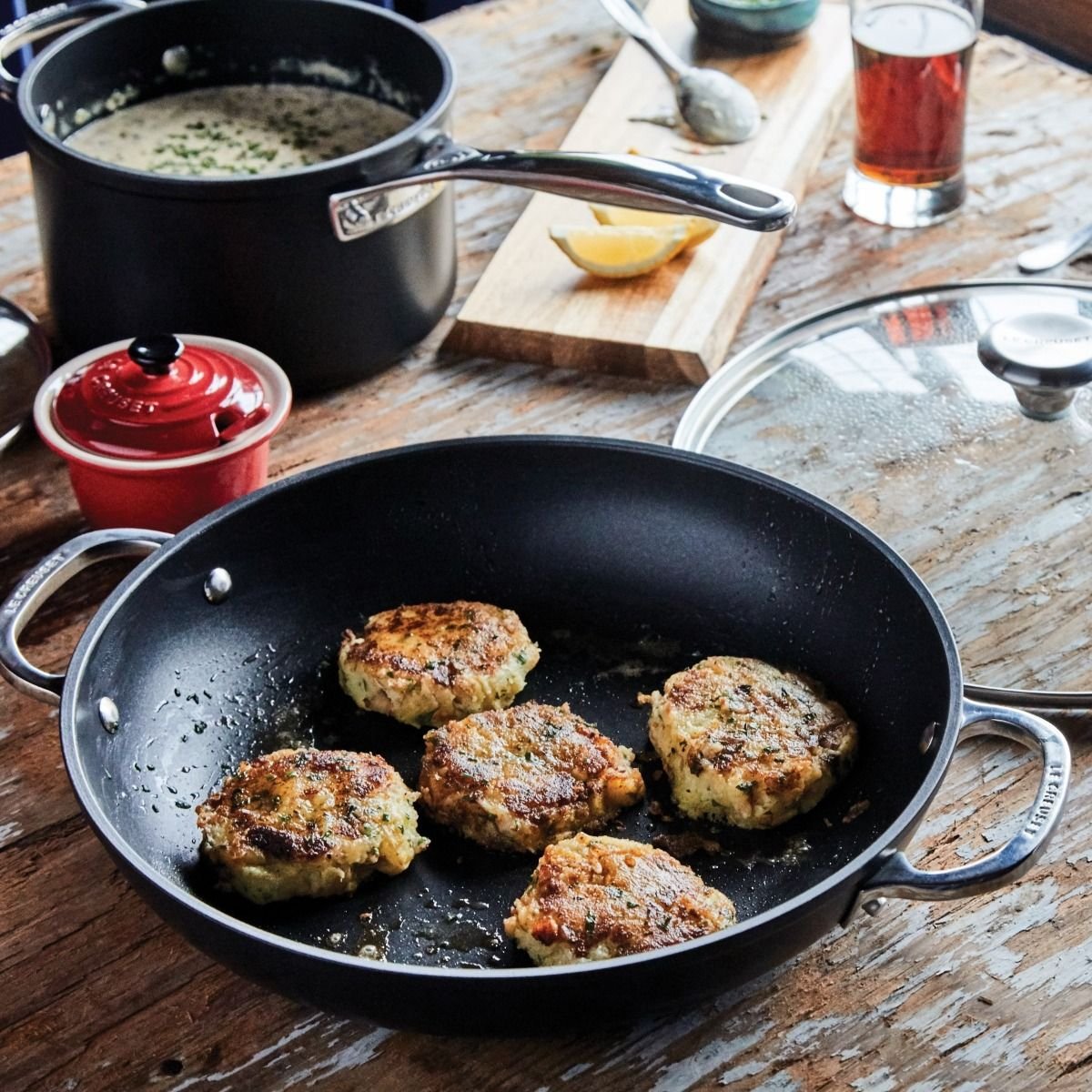 Le Creuset 4 Qt. Shallow Casserole/Braiser with Glass Lid | Toughened Nonstick Pro Le Creuset 4 Qt. Shallow Casserole/Braiser With Glass Lid | Toughened Nonstick Pro -STAUB Shop tbraiser1