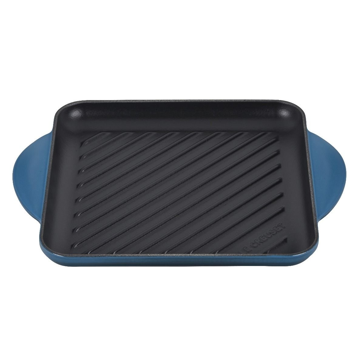 Le Creuset 9.5" Square Signature Enameled Cast Iron Grill Pan | Deep Teal Le Creuset 9.5" Square Signature Enameled Cast Iron Grill Pan | Deep Teal -STAUB Shop tealgrill1