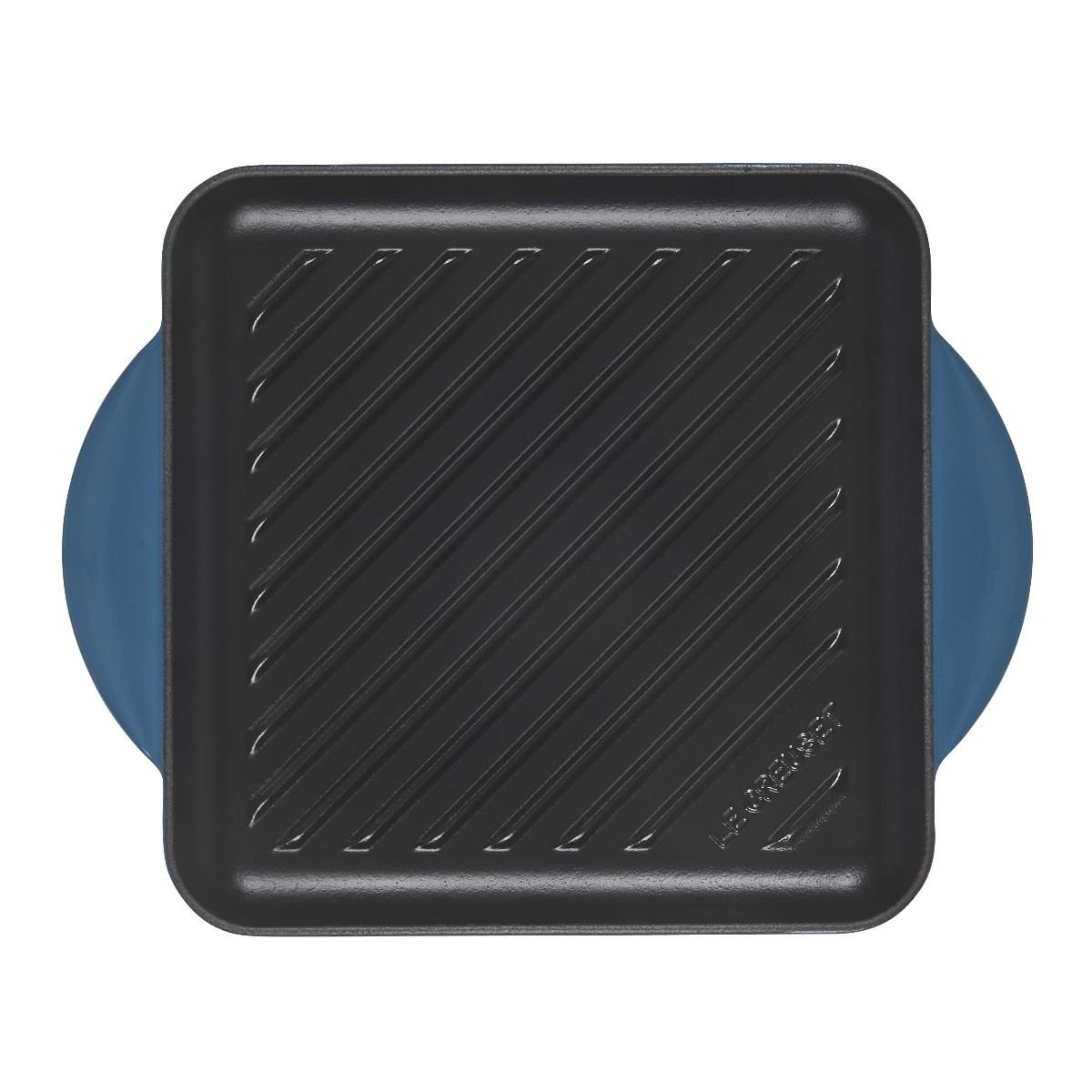 Le Creuset 9.5" Square Signature Enameled Cast Iron Grill Pan | Deep Teal Le Creuset 9.5" Square Signature Enameled Cast Iron Grill Pan | Deep Teal -STAUB Shop tealgrill2