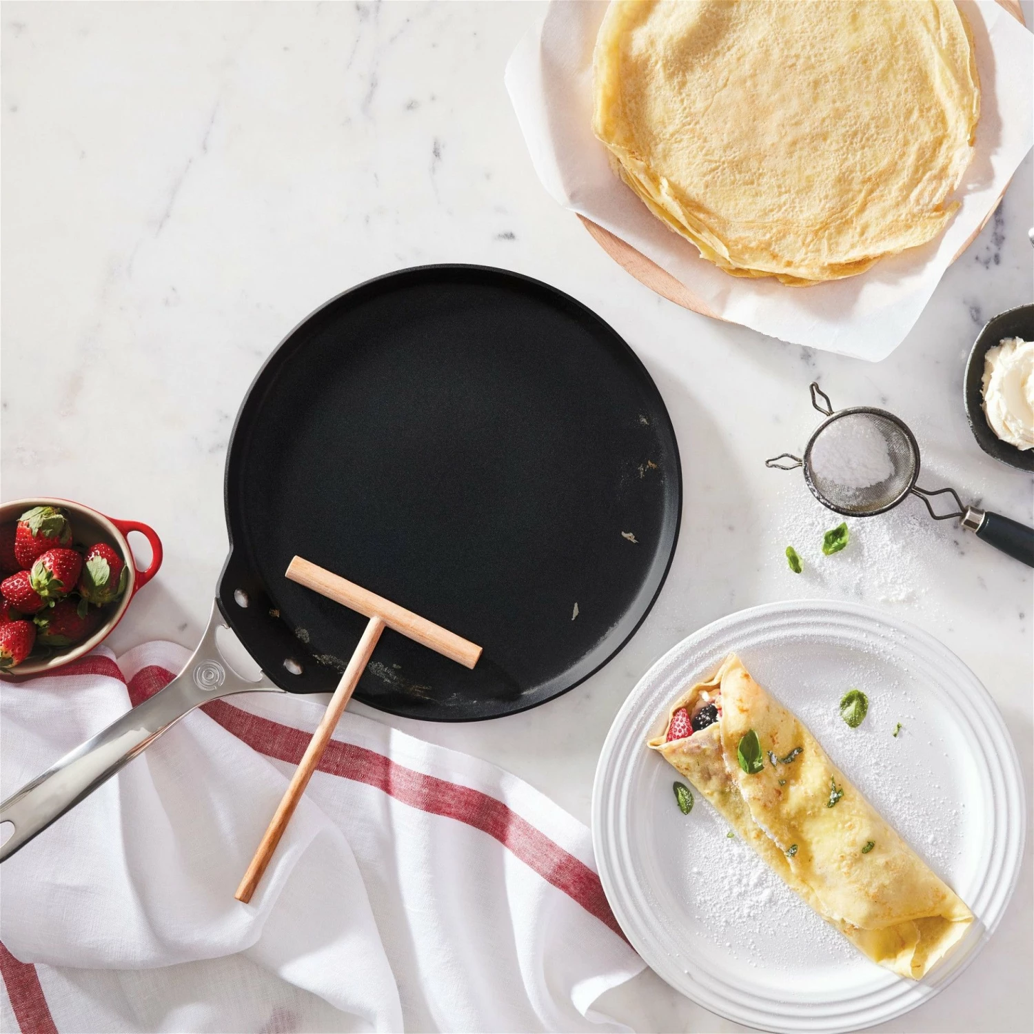 Le Creuset 11" Crepe Pan With Rateau | Toughened Nonstick Pro - Image 5