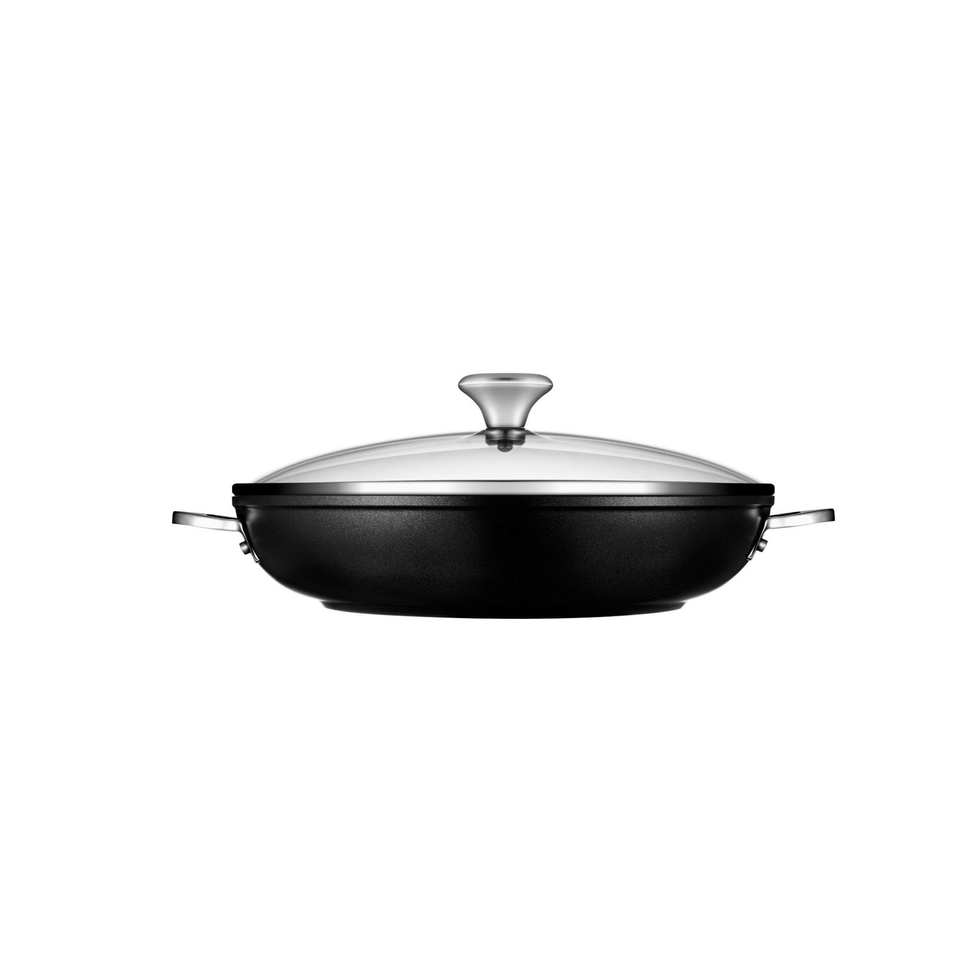 Le Creuset 4 Qt. Shallow Casserole/Braiser with Glass Lid | Toughened Nonstick Pro Le Creuset 4 Qt. Shallow Casserole/Braiser With Glass Lid | Toughened Nonstick Pro -STAUB Shop tnsp8100 30a