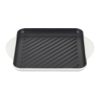 Le Creuset 9.5" Square Signature Enameled Cast Iron Grill Pan | White 2 Le Creuset 9.5" Square Signature Enameled Cast Iron Grill Pan | White -STAUB Shop whitegriddle1