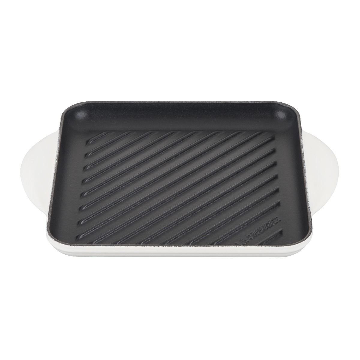 Le Creuset 9.5" Square Signature Enameled Cast Iron Grill Pan | White 3 Le Creuset 9.5" Square Signature Enameled Cast Iron Grill Pan | White