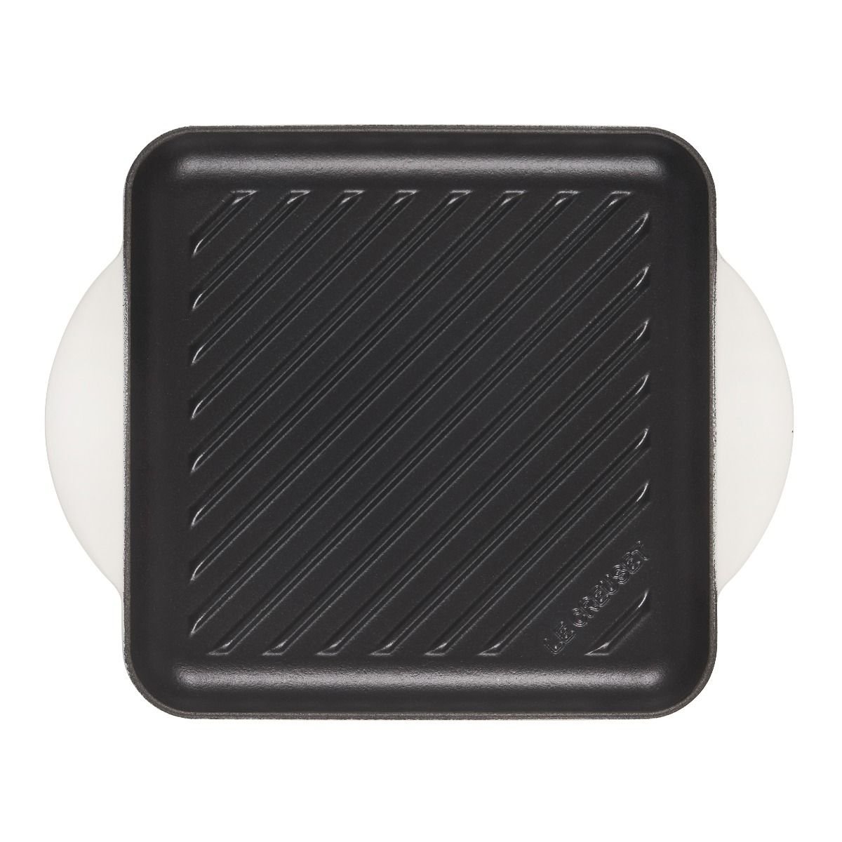 Le Creuset 9.5" Square Signature Enameled Cast Iron Grill Pan | White 4 Le Creuset 9.5" Square Signature Enameled Cast Iron Grill Pan | White - Image 2