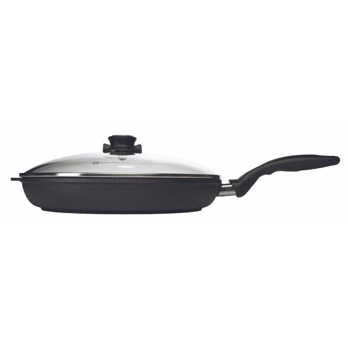 Swiss Diamond | XD Induction Fry Pan With Lid - 12.5" Swiss Diamond | XD Induction Fry Pan With Lid - 12.5" -STAUB Shop